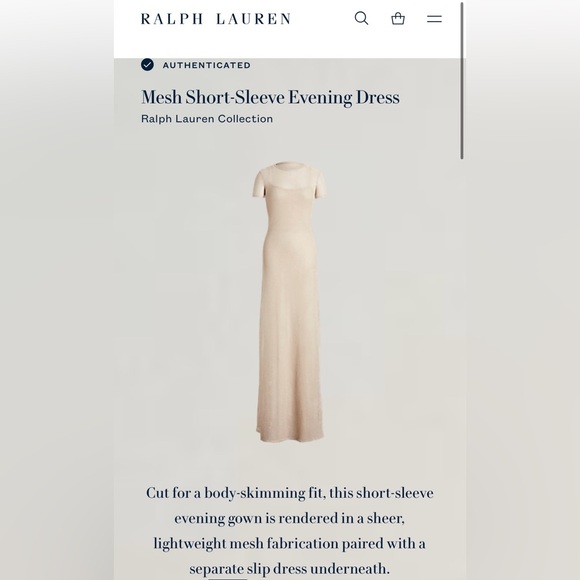 Womens ralph Lauren Mesh short sleeve evening dress! - Picture 2 of 9